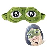 Schlafmaske Augenbinde Augenklappe Kreative Cartoon Frosch Augenmaske Augenabdeckung Flaum Cute Augenmaske