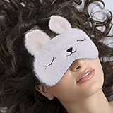 Ulife Mall Lustig 3d Süß Hase Schlafmaske Plüsch Schlafbrille Augenbinde für Schlafen Reisen Augenmaske mit Verstellbares Gummiband Schlafmasken Augenabdeckung für Kinder Mädchen Jungen Damen - 6