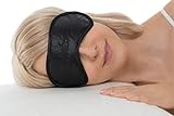daydream patentierte Schlafmaske mit Aloe Vera-Rückseite, schwarz (B-7000) für Frauen & Männer | Schlafmasken | Schlafbrille | Augenmaske | Augenklappe | gratis Kühlkissen (= Kühlmaske) | Topseller - 2
