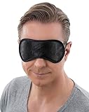 daydream patentierte Schlafmaske mit Aloe Vera-Rückseite, schwarz (B-7000) für Frauen & Männer | Schlafmasken | Schlafbrille | Augenmaske | Augenklappe | gratis Kühlkissen (= Kühlmaske) | Topseller - 5