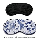 100% Seide Schlafmaske Augenmask Schlafbrille Reisen Nachtmaske Silk Eye Mask (Floral) - 2