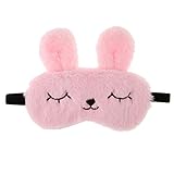 Sharplace Kinder Erwachsene Plüsch Bunny Rabbit Schlafmaske Reise Maske Augenbinde Schlafbrille für Zuhause oder Reise - Rosa - 3