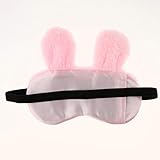 Sharplace Kinder Erwachsene Plüsch Bunny Rabbit Schlafmaske Reise Maske Augenbinde Schlafbrille für Zuhause oder Reise - Rosa - 7