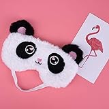 Ulife Mall Cute Panda Schlafmaske Soft Plüsch Augenbinde, Lustige emoticons Schlafmaske Augenmaske Augenabdeckung für Mädchen Jungen Frauen Männer Kinder Zuhause Schlafen Reisen - 6