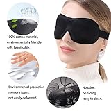 Schlafmaske, absolute Dunkelheit Schlafbrille,3D PLUS große Augenmaske, Augenabdeckung Augenbinde, mehr Platz für die Augen, festere Passform auf Ihrer Nase - für Damen & Herren - 4
