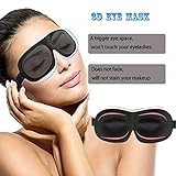 Schlafmaske, absolute Dunkelheit Schlafbrille,3D PLUS große Augenmaske, Augenabdeckung Augenbinde, mehr Platz für die Augen, festere Passform auf Ihrer Nase - für Damen & Herren - 5