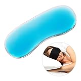 Relaxdays Schlafmaske, kühlende Augenmaske, Schlafbrille mit Kühlkissen, zur Erholung, zum Kühlen oder Wärmen, schwarz