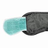 Feluna Premium Schlafmaske ★mit Kühlkissen★ auch als Augenmaske zu verwenden; Schlafbrille mit verstellbarem Gummiband und Seiden-Touch - Schwarz - 3