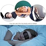 10 Stück Augenmaske Augenblende Decke Schlafmaske Reise Schlafabdeckung mit Nasenkissen, Schwarz - 7